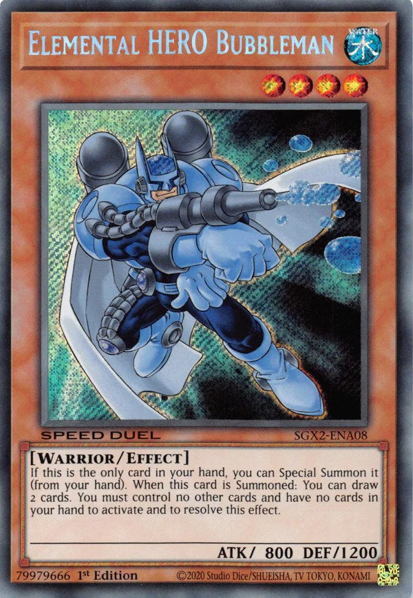 Elemental HERO Bubbleman [SGX2-ENA08] Secret Rare | The CG Realm