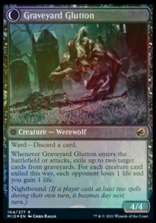 Graveyard Trespasser // Graveyard Glutton [Innistrad: Midnight Hunt Prerelease Promos] | The CG Realm