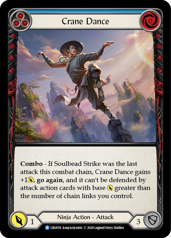 Crane Dance (Blue) [CRU059] (Crucible of War)  1st Edition Rainbow Foil | The CG Realm