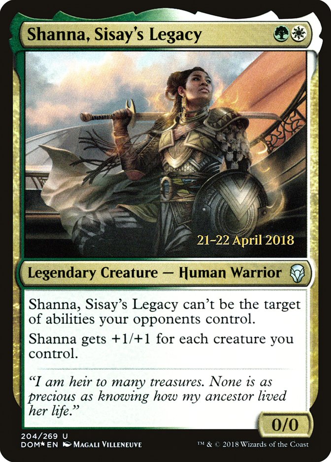 Shanna, Sisay's Legacy [Dominaria Prerelease Promos] | The CG Realm