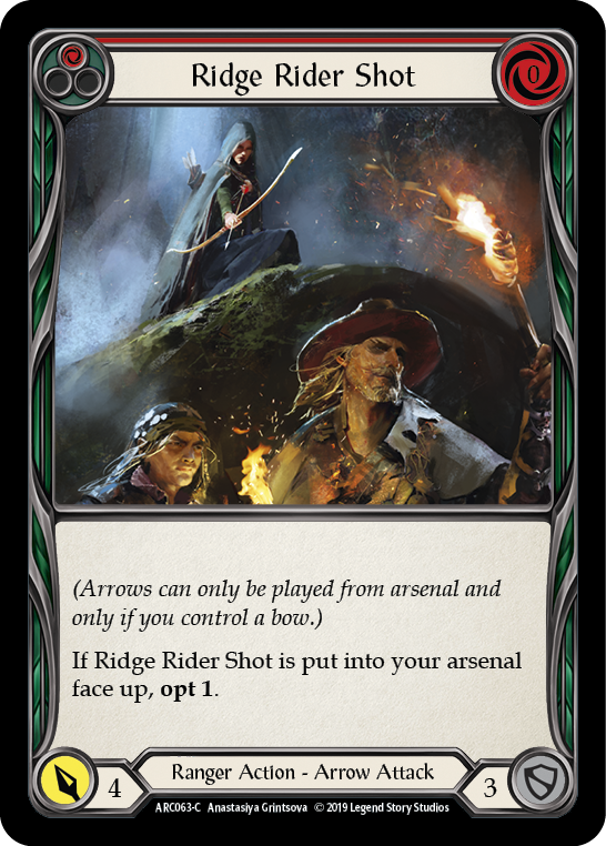 Ridge Rider Shot (Red) [ARC063-C] (Arcane Rising)  1st Edition Rainbow Foil | The CG Realm