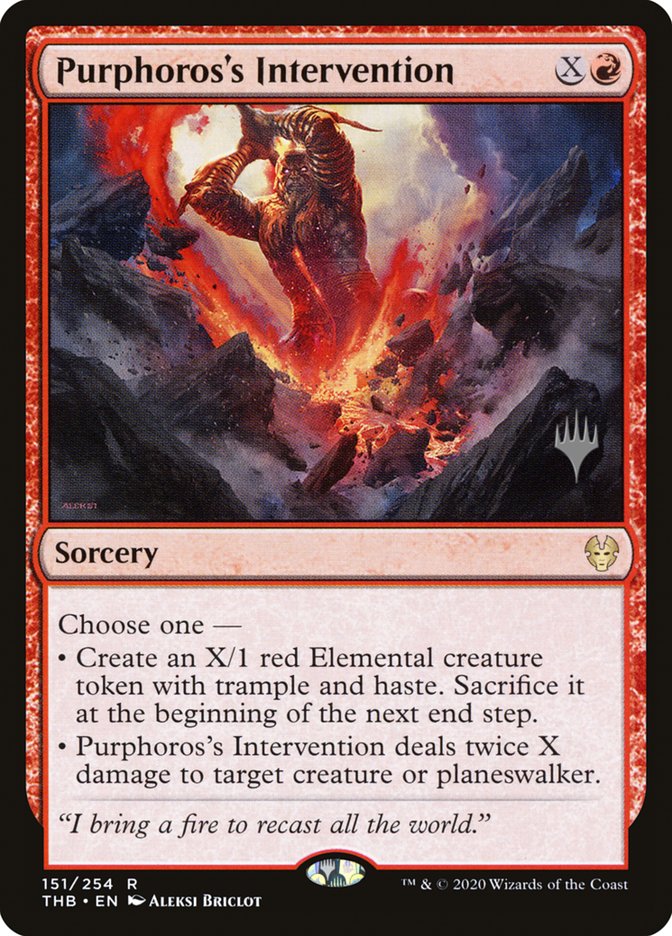 Purphoros's Intervention (Promo Pack) [Theros Beyond Death Promos] | The CG Realm