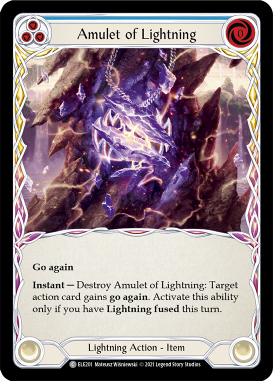 Amulet of Lightning [ELE201] (Tales of Aria)  1st Edition Normal | The CG Realm