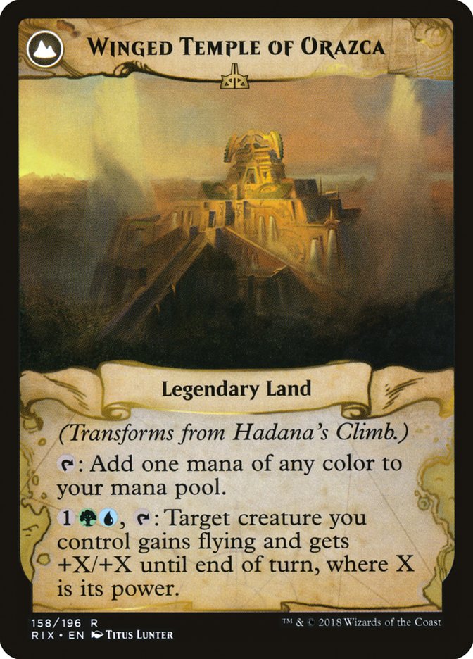 Hadana's Climb // Winged Temple of Orazca [Rivals of Ixalan] | The CG Realm