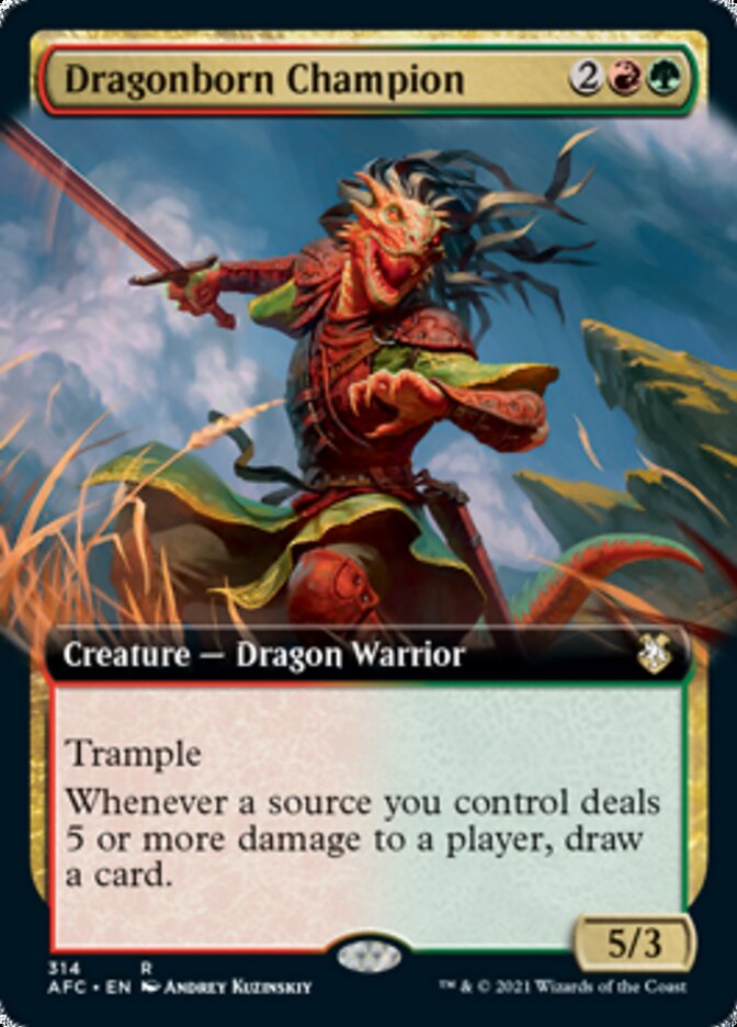 Dragonborn Champion (Extended Art) [Dungeons & Dragons: Adventures in the Forgotten Realms Commander] | The CG Realm