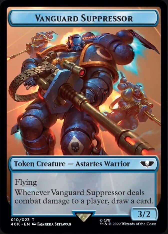 Soldier (004) // Vanguard Suppressor Double-Sided Token (Surge Foil) [Warhammer 40,000 Tokens] | The CG Realm