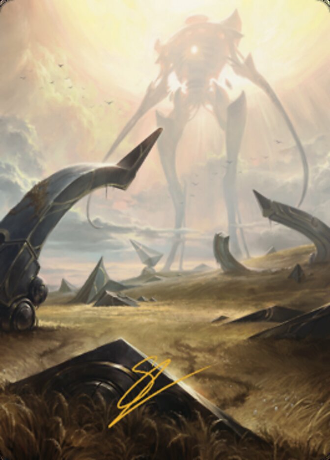 Plains (1) Art Card (Gold-Stamped Signature) [The Brothers' War Art Series] | The CG Realm