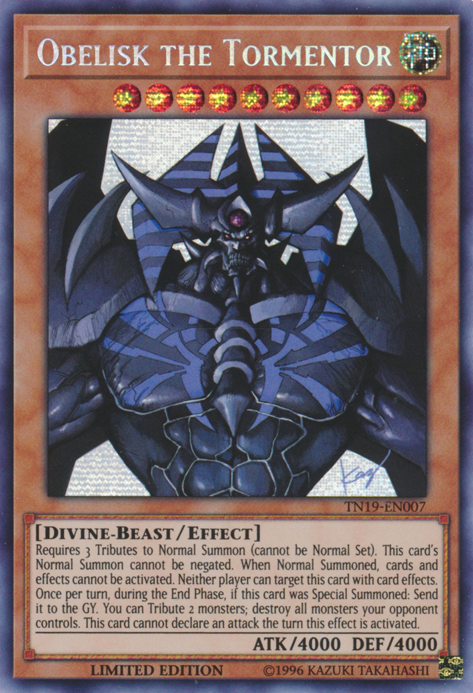 Obelisk the Tormentor [TN19-EN007] Prismatic Secret Rare | The CG Realm