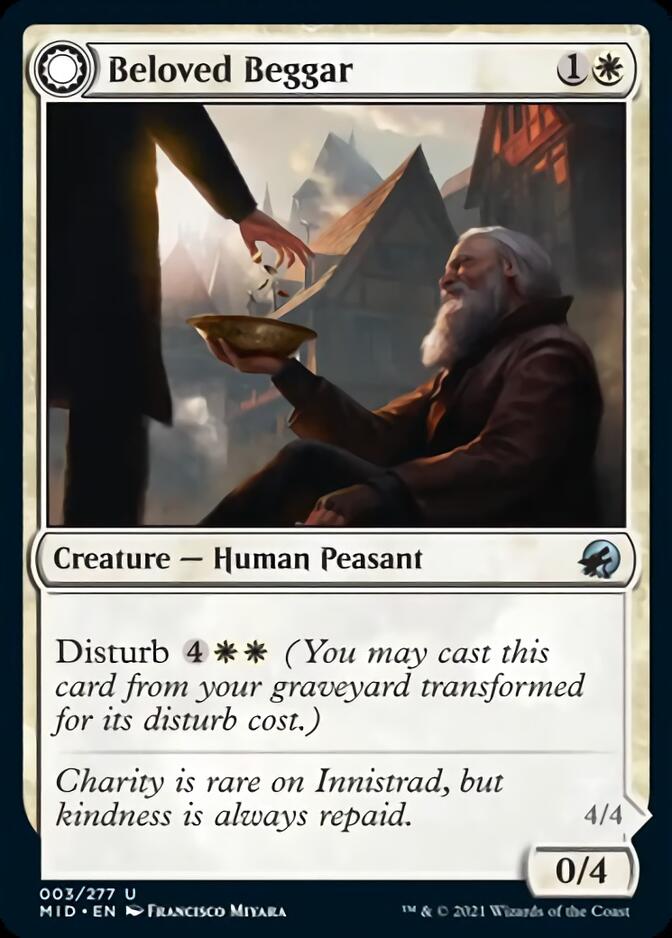 Beloved Beggar (MID-003) - Innistrad: Midnight Hunt: (Double Faced Transform)