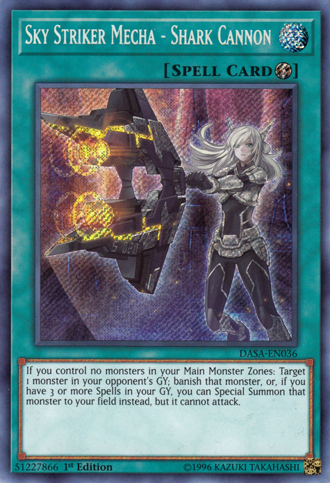 Sky Striker Mecha - Shark Cannon [DASA-EN036] Secret Rare | The CG Realm