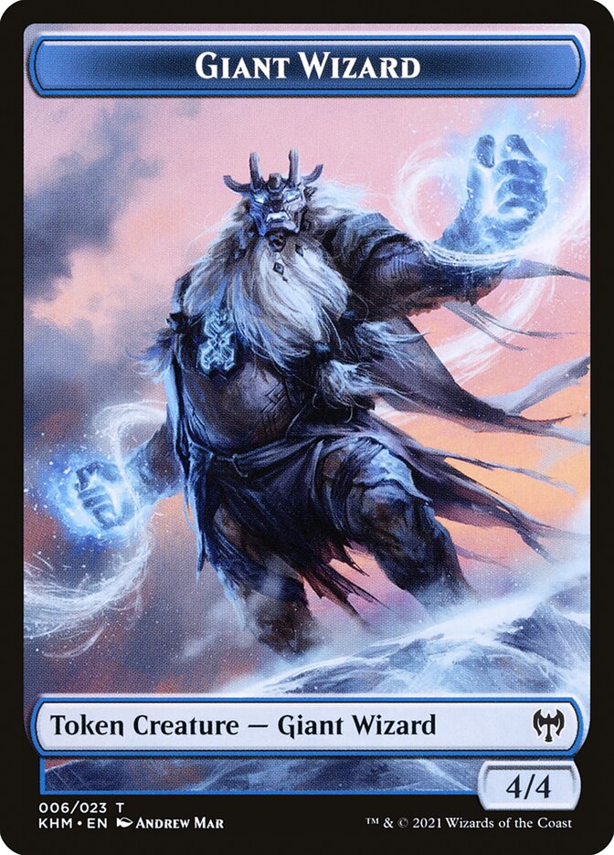 Dwarf Berserker // Giant Wizard Double-Sided Token [Kaldheim Tokens] | The CG Realm