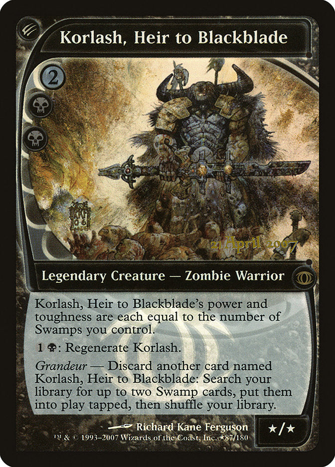 Korlash, Heir to Blackblade [Future Sight Promos] | The CG Realm