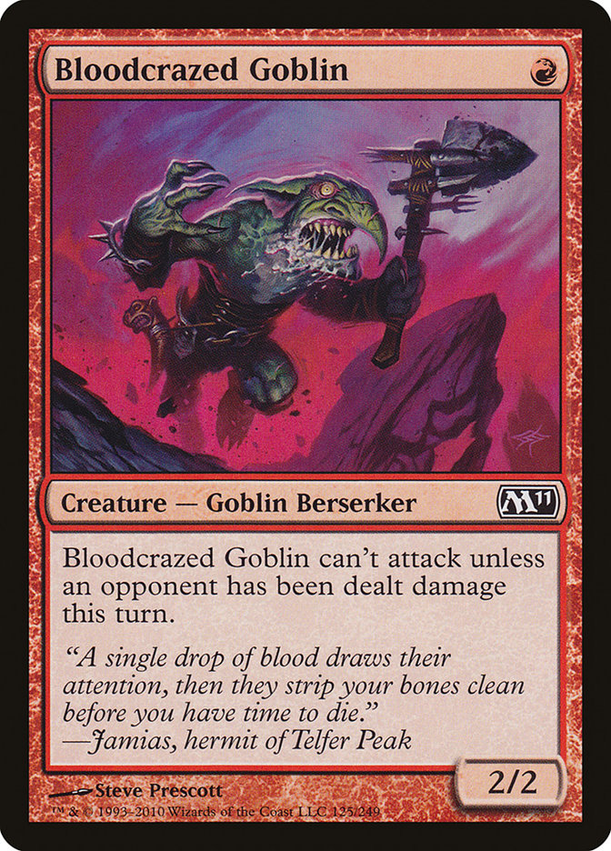 Bloodcrazed Goblin [Magic 2011] | The CG Realm