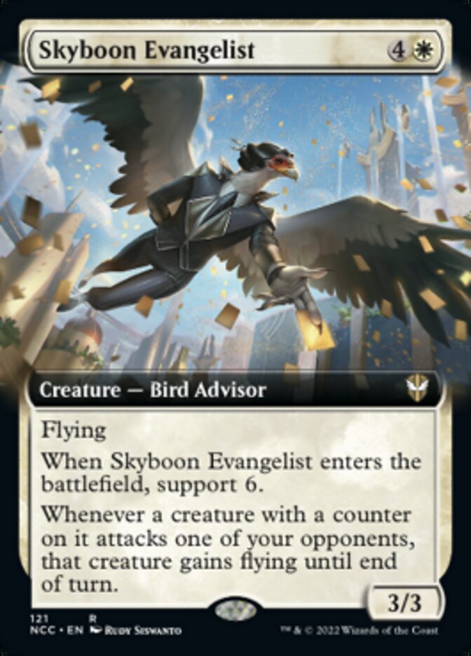 Skyboon Evangelist (Extended Art) [Streets of New Capenna Commander] | The CG Realm
