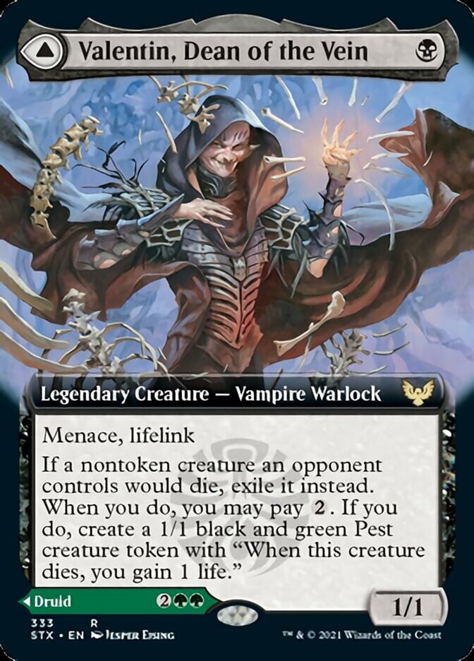 Valentin, Dean of the Vein (Extended Art) (STX-333) - Strixhaven: School of Mages: (Extended Art)