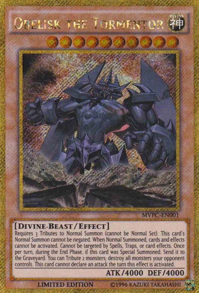 Obelisk the Tormentor [MVPC-EN001] Gold Secret Rare | The CG Realm