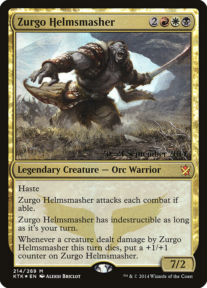 Zurgo Helmsmasher [Khans of Tarkir Prerelease Promos] | The CG Realm