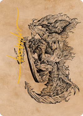 Miirym, Sentinel Wyrm Art Card (Gold-Stamped Signature) [Commander Legends: Battle for Baldur's Gate Art Series] | The CG Realm