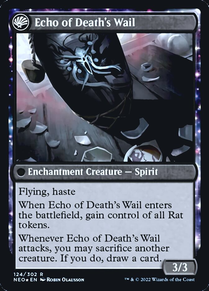 Tribute to Horobi (PRE-124) - Kamigawa: Neon Dynasty Promos: (fandfc, enchantment) Foil