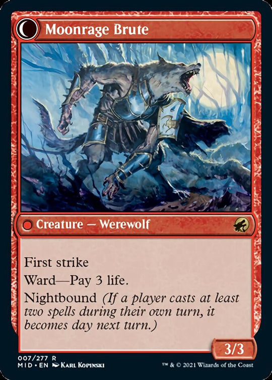 Brutal Cathar (MID-007) - Innistrad: Midnight Hunt: (Double Faced Transform)