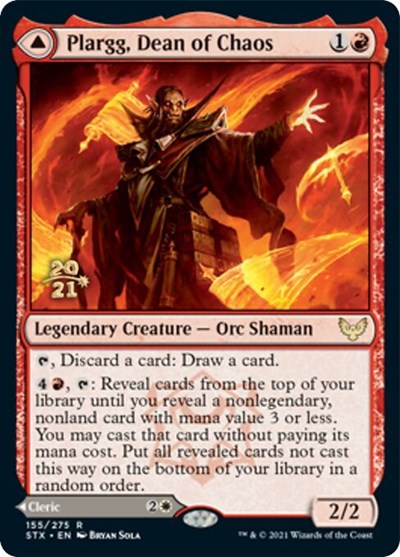 Plargg, Dean of Chaos (PRE-155) - Strixhaven: School of Mages Promos Foil