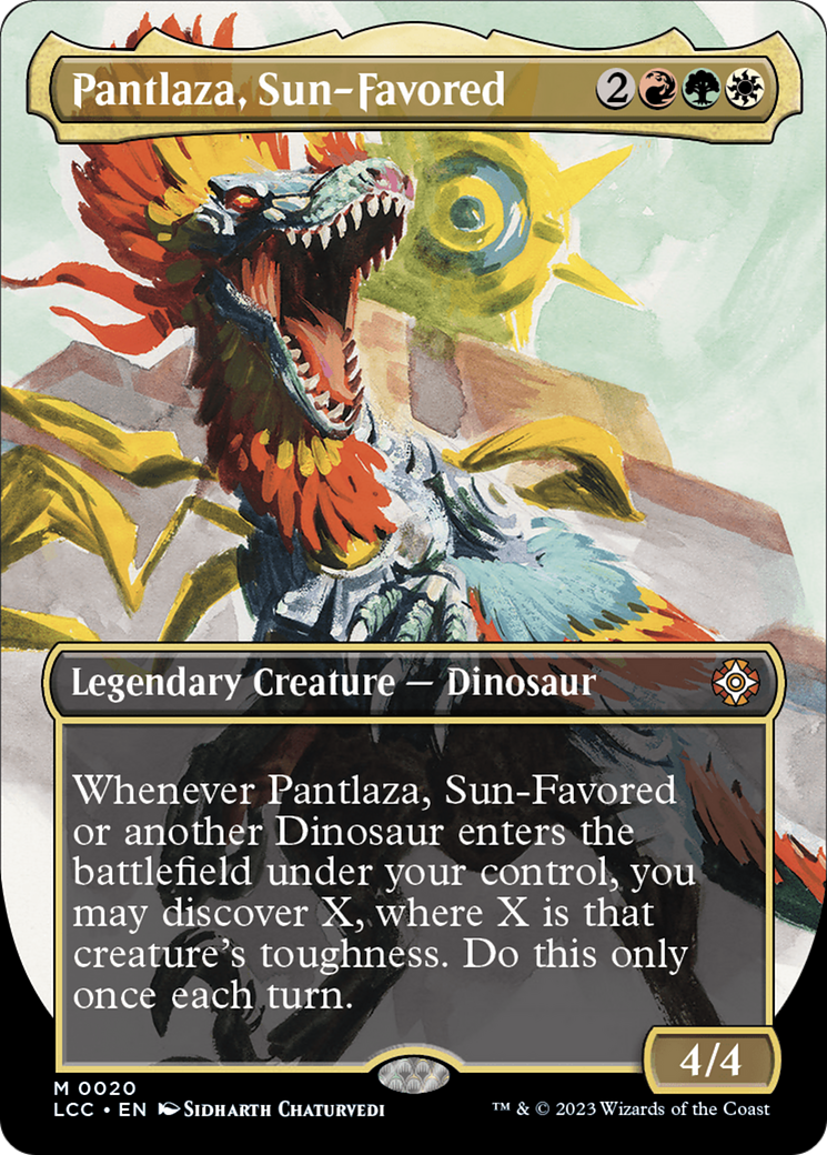 Pantlaza, Sun-Favored (Borderless) [The Lost Caverns of Ixalan Commander] | The CG Realm