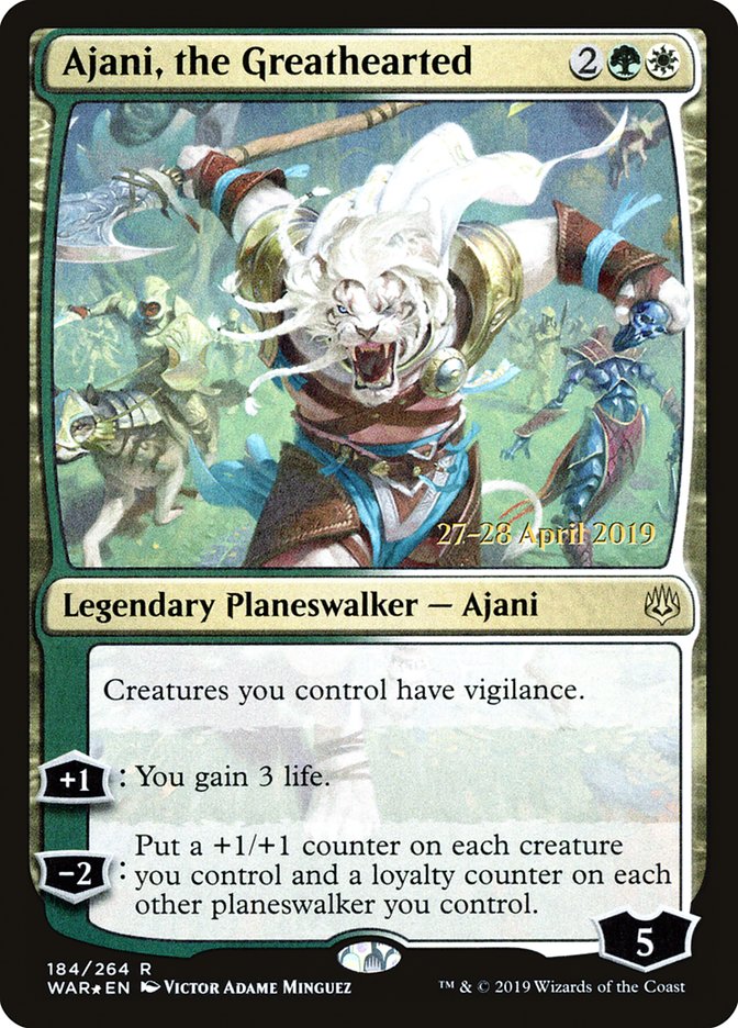 Ajani, the Greathearted [War of the Spark Prerelease Promos] | The CG Realm