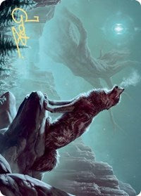 Sarulf's Packmate Art Card (Gold-Stamped Signature) [Kaldheim Art Series] | The CG Realm