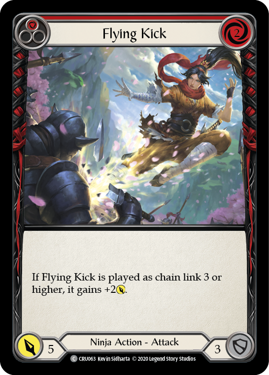 Flying Kick (Red) [CRU063] (Crucible of War)  1st Edition Normal | The CG Realm