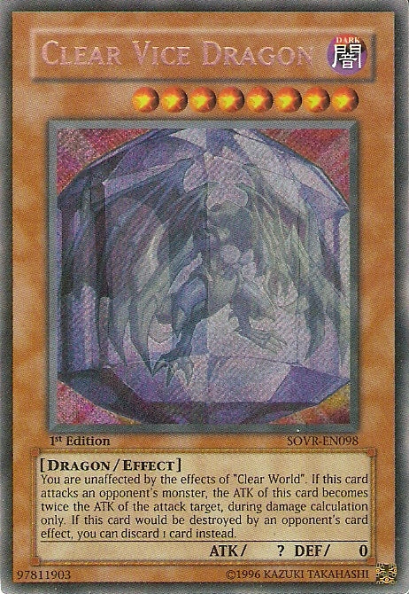 Clear Vice Dragon [SOVR-EN098] Secret Rare | The CG Realm