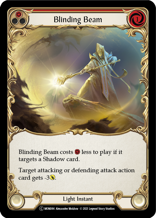 Blinding Beam (Red) [U-MON084-RF] (Monarch Unlimited)  Unlimited Rainbow Foil | The CG Realm