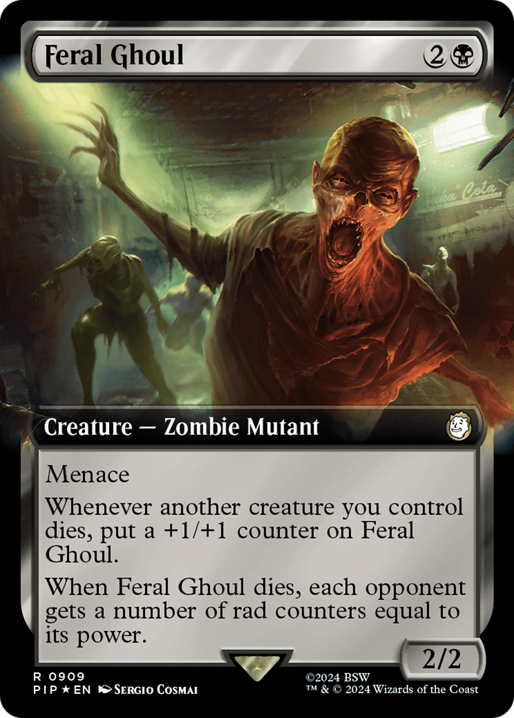 Feral Ghoul (Extended Art) (Surge Foil) [Fallout] | The CG Realm