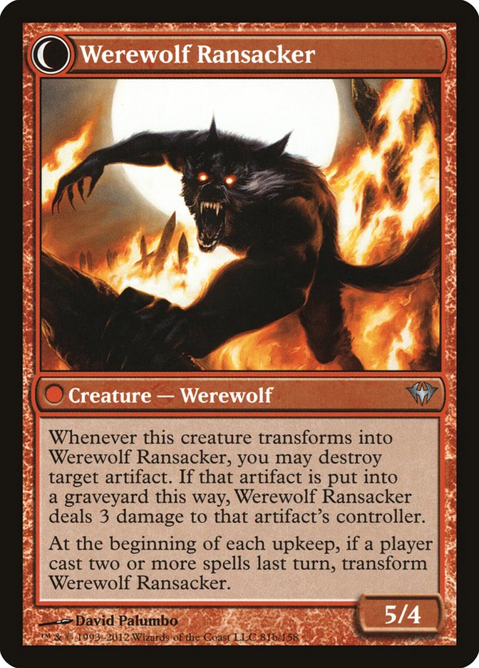 Afflicted Deserter // Werewolf Ransacker [Dark Ascension] | The CG Realm