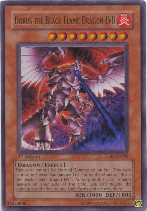 Horus the Black Flame Dragon LV8 [SOD-EN008] Ultra Rare | The CG Realm