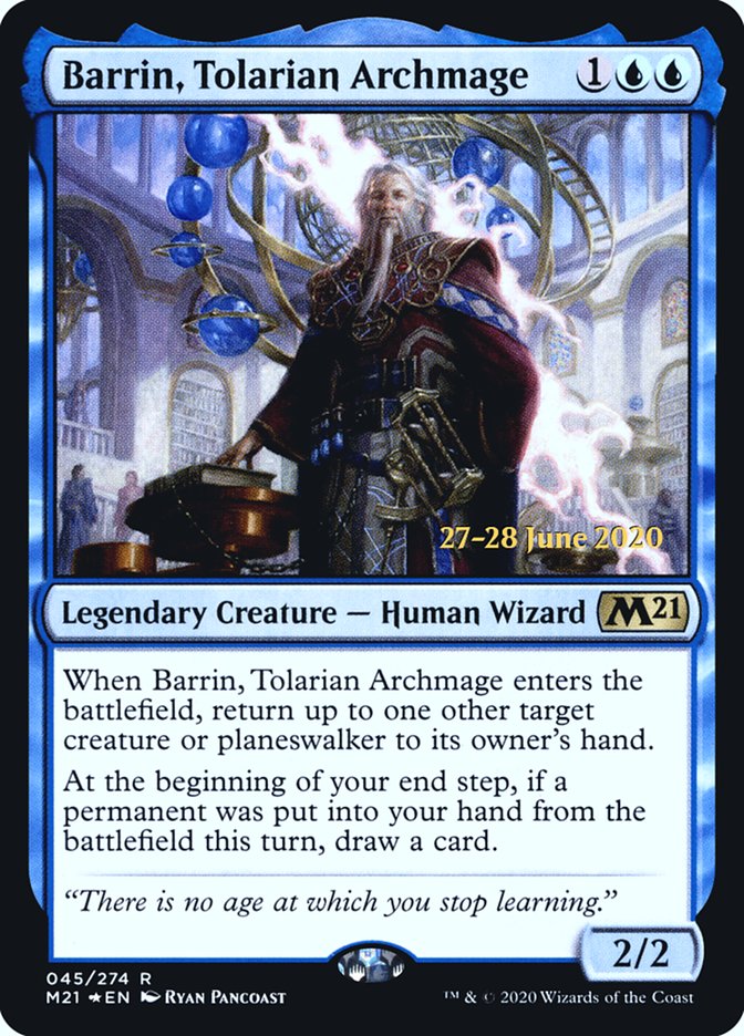 Barrin, Tolarian Archmage [Core Set 2021 Prerelease Promos] | The CG Realm