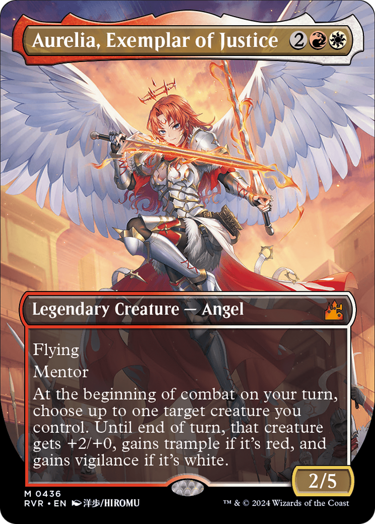 Aurelia, Exemplar of Justice (Anime Borderless) [Ravnica Remastered] | The CG Realm