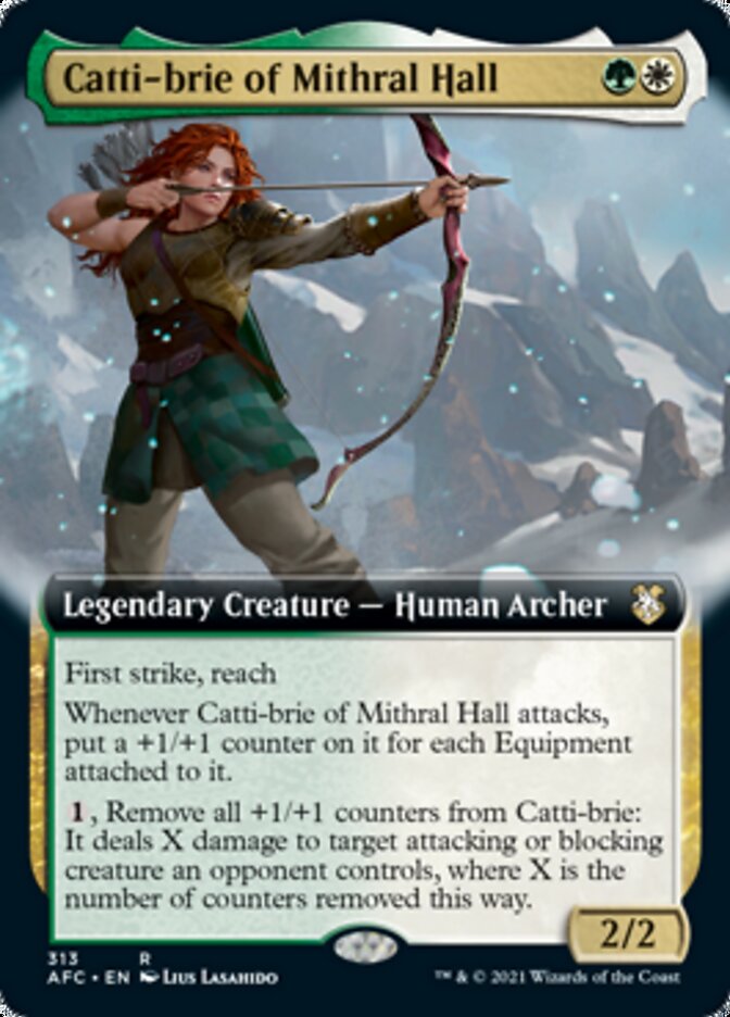 Catti-brie of Mithral Hall (Extended Art) [Dungeons & Dragons: Adventures in the Forgotten Realms Commander] | The CG Realm