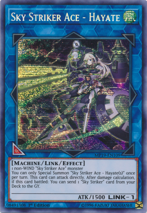 Sky Striker Ace - Hayate [MP19-EN109] Prismatic Secret Rare | The CG Realm