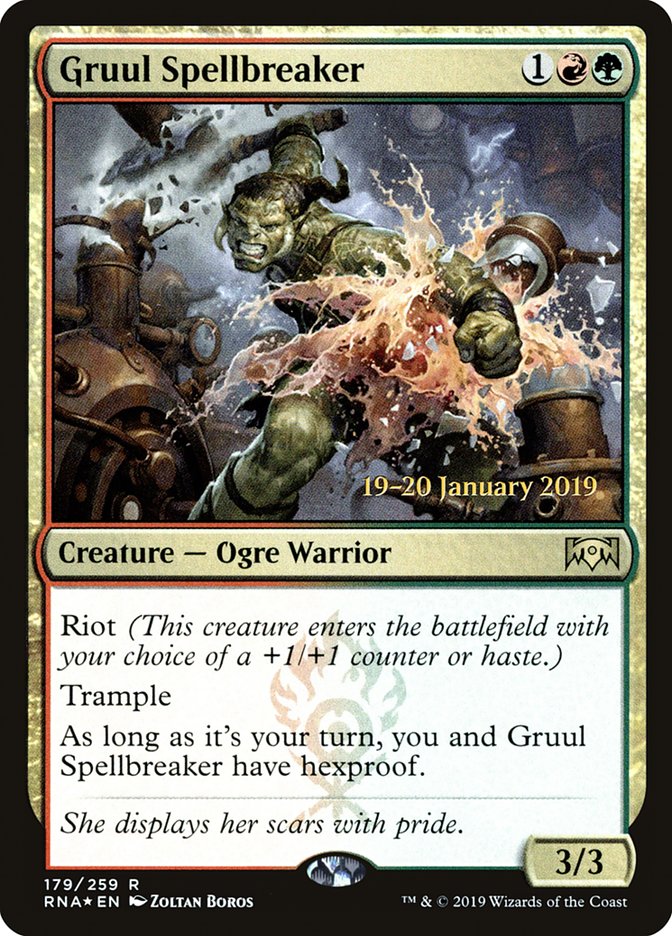 Gruul Spellbreaker [Ravnica Allegiance Prerelease Promos] | The CG Realm