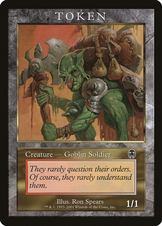 Goblin Soldier Token [Magic Player Rewards 2001] | The CG Realm