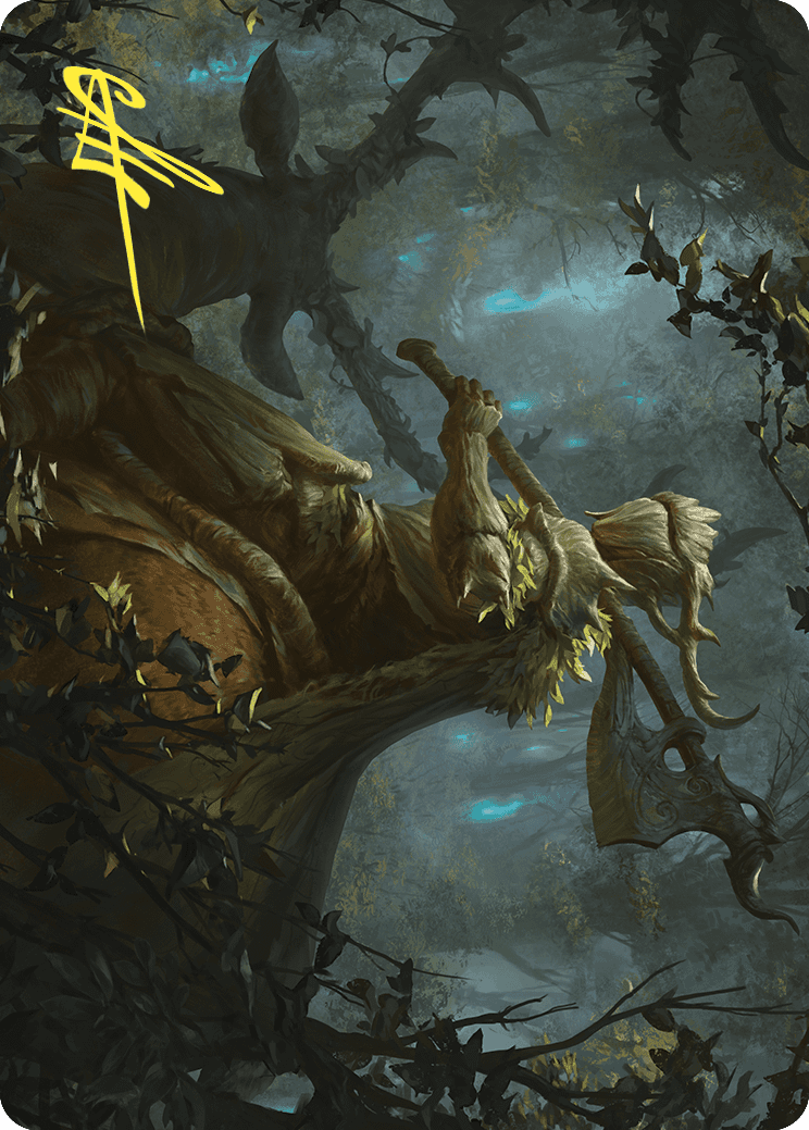Verdant Outrider Art Card (Gold-Stamped Signature) [Wilds of Eldraine Art Series] | The CG Realm