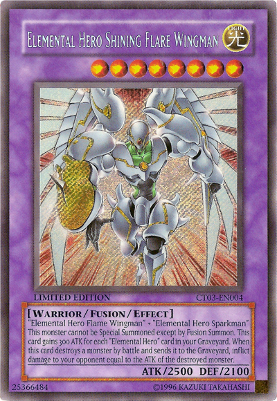 Elemental HERO Shining Flare Wingman [CT03-EN004] Secret Rare | The CG Realm