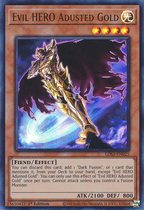 Evil HERO Adusted Gold [LDS3-EN025] Ultra Rare | The CG Realm
