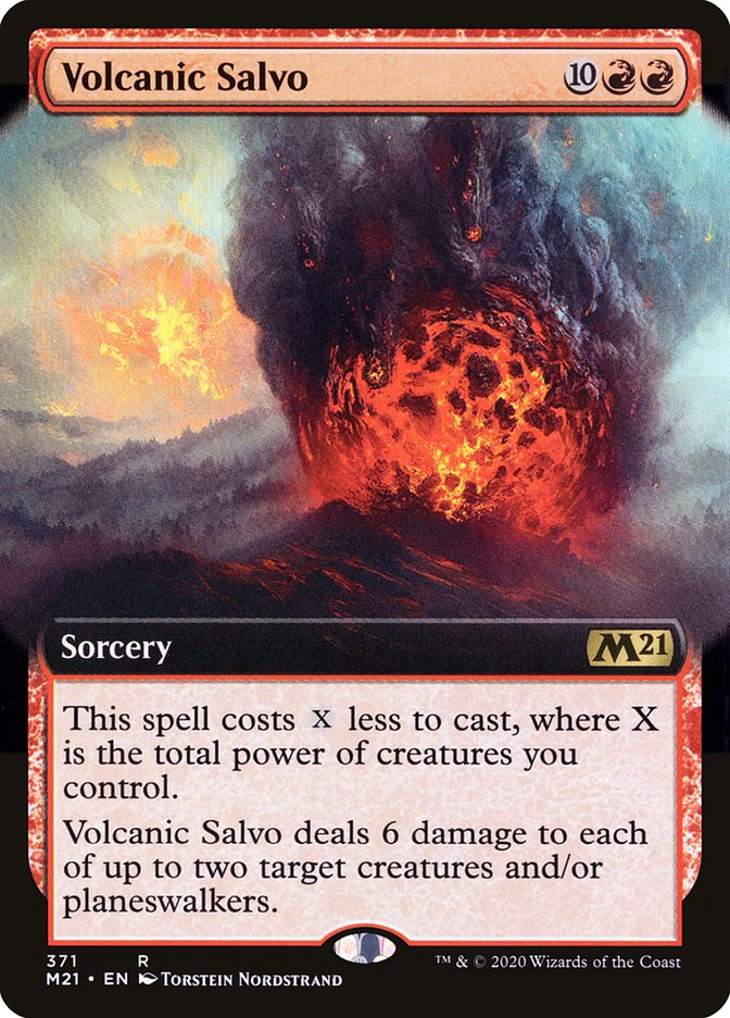 Volcanic Salvo (Extended Art) [Core Set 2021] | The CG Realm