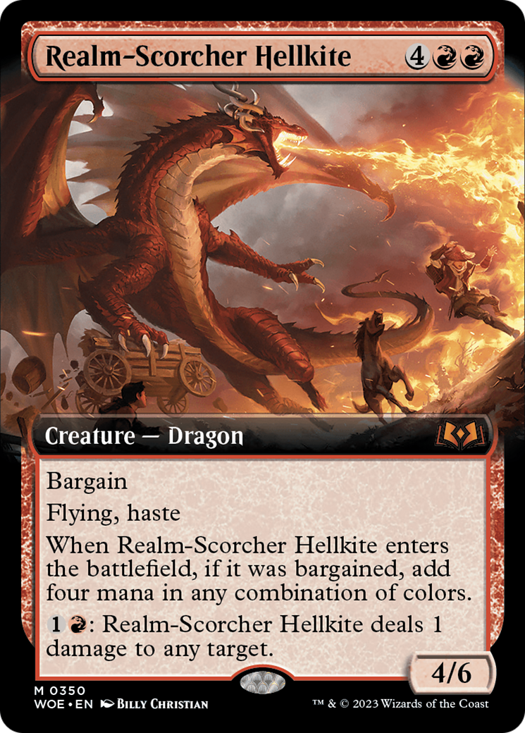 Realm-Scorcher Hellkite (Extended Art) [Wilds of Eldraine] | The CG Realm
