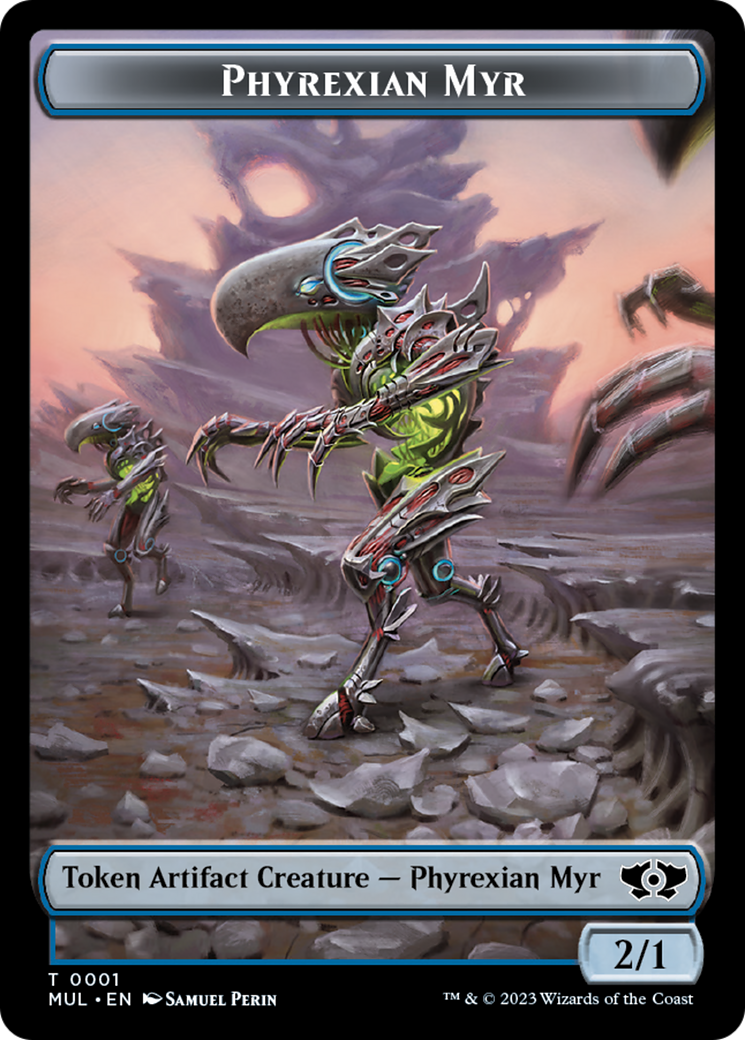 Phyrexian Myr // Teferi's Talent Emblem Double-Sided Token [March of the Machine Tokens] | The CG Realm