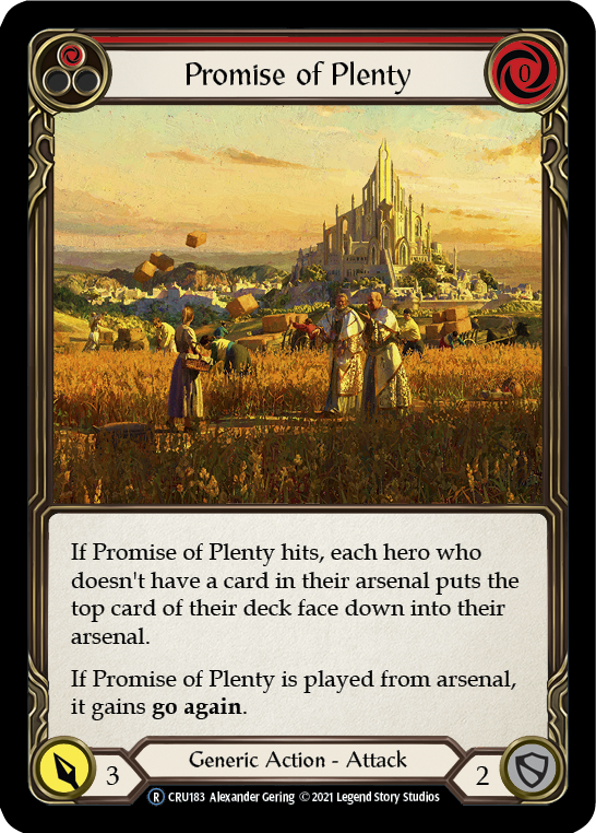 Promise of Plenty (Red) [U-CRU183] (Crucible of War Unlimited)  Unlimited Rainbow Foil | The CG Realm