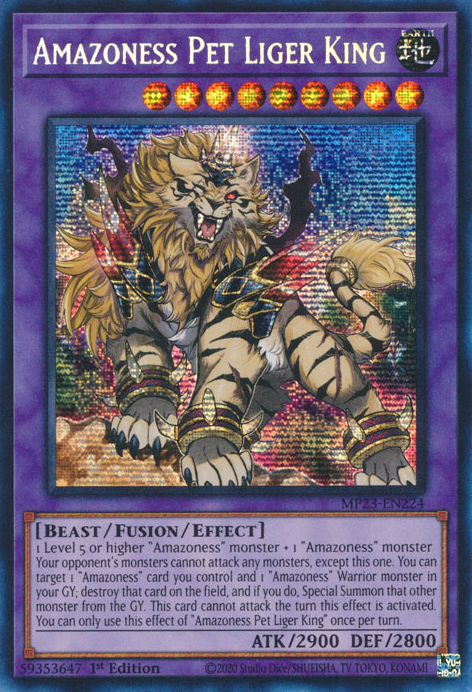 Amazoness Pet Liger King [MP23-EN224] Prismatic Secret Rare | The CG Realm