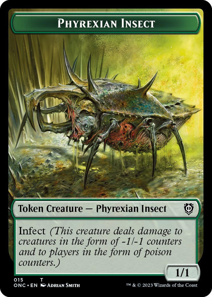 Phyrexian Mite // Phyrexian Insect Double-Sided Token (ONC-11 // 16) - Commander: Phyrexia: All Will Be One