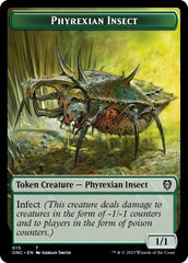 Phyrexian Mite // Phyrexian Insect Double-Sided Token [Phyrexia: All Will Be One Commander Tokens] | The CG Realm